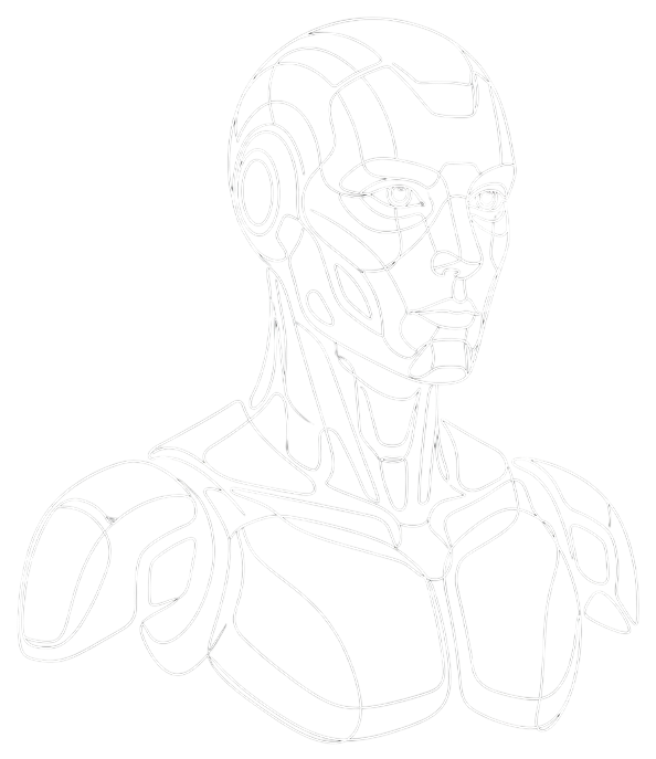 Popiersie humanoidalnego robota